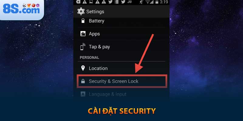 Cài đặt Security
