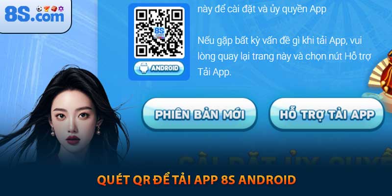 Quét QR để tải App 8s Android